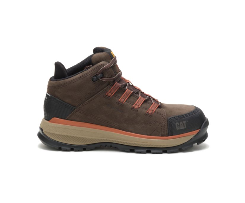 Panske Pracovne Topanky Caterpillar - Utilize Waterproof Alloy Toe - Tmavo Hnede ( 9416-KMVSN )